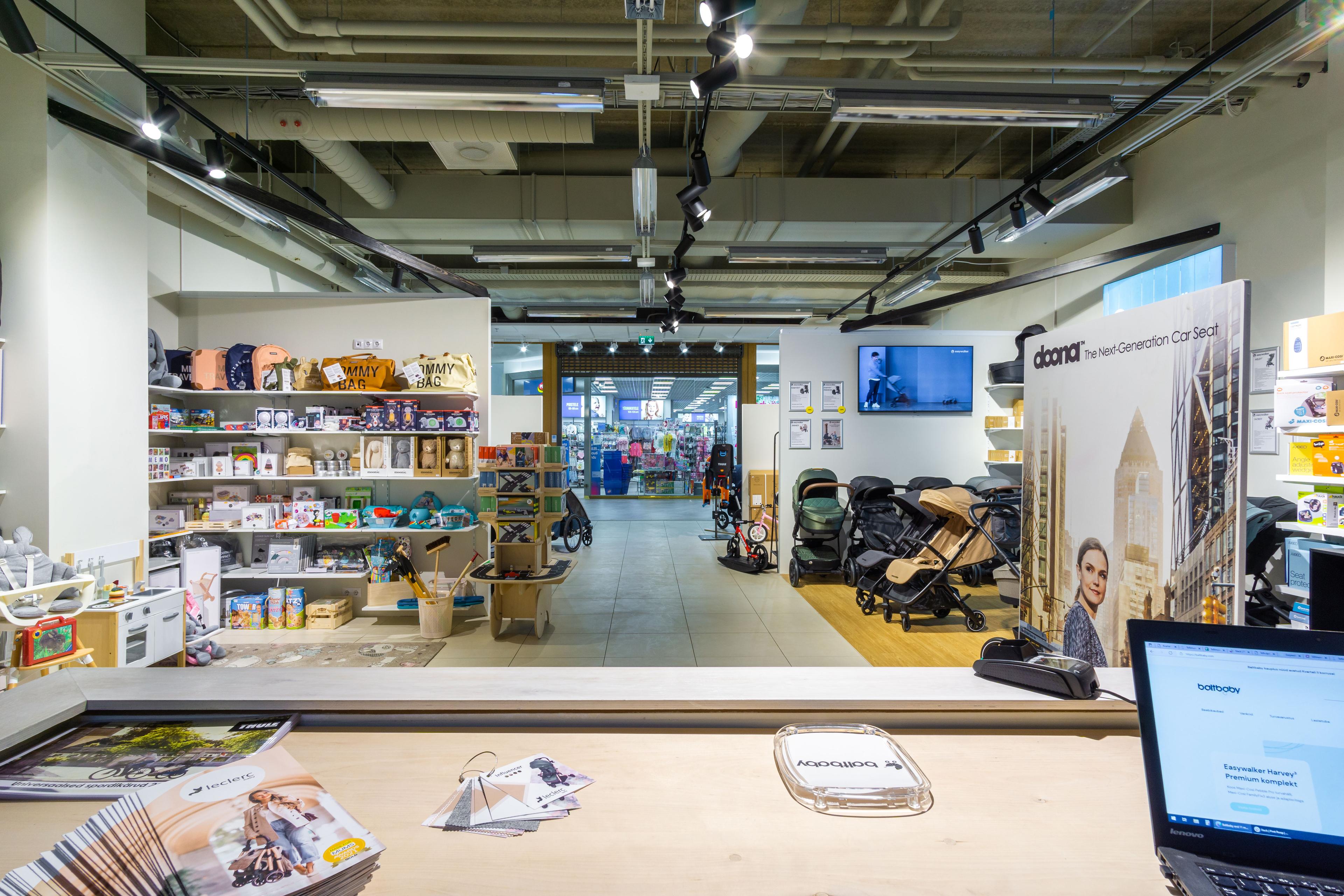 View of Baltbaby store in Kvartal shopping centre.